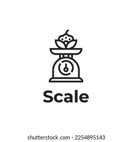 simple black scale icon design template