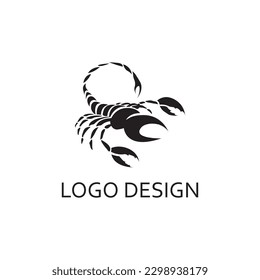 simple black scorpio for logo design