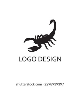 simple black scorpio for logo design. silhouette of scorpio vector design