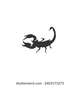 simple black scorpio for logo design. silhouette of scorpio vector design