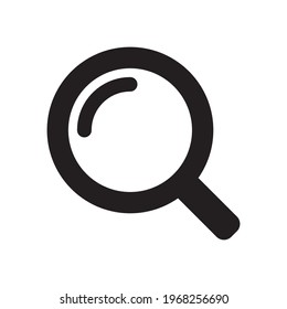 simple black search icon, flat vector graphic on isolated background.