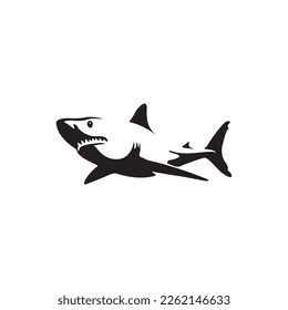 simple black shark graphic template