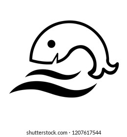 Simple Black Shark Logo