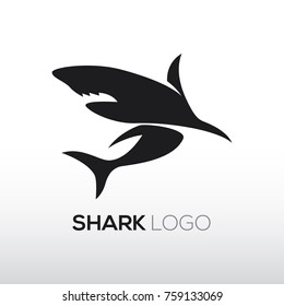 Simple Black Shark Logo