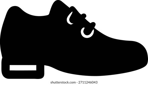 Einfache schwarze Schuhe Symbol Design-Grafik