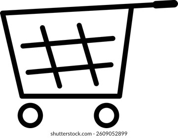 Simple Black Shopping Cart Symbol