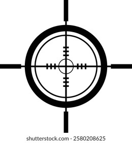 Simple black sight icon illustration