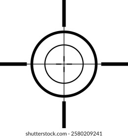 Simple black sight icon illustration