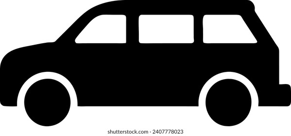 Einfache schwarze Silhouette eines Autos