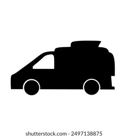simple black silhouette of car on white background, simple shapes