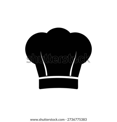 A simple black silhouette of a classic chef hat a universal symbol for cooking professional chefs and the culinary arts