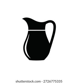 Silueta negra simple de un diseño clásico de la jarra o de la jarra