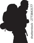 A simple black silhouette of a couple embracing and sharing a tender kiss, perfect for romantic or love-themed designs.