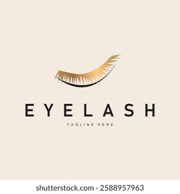 simple black silhouette design eyelash logo decoration beautify the face with a template concept for salon, spa, cosmetic shop or other business