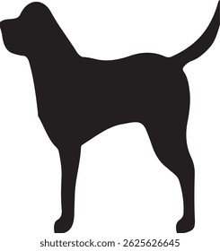 Silueta negra simple de un perro