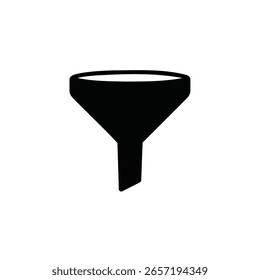Simple black silhouette of a funnel.