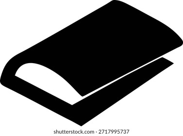 Icono de silueta negro simple de un libro cerrado. Perfecto para el diseño de Sitios web, interfaces App o cualquier proyecto que necesite una ilustración de libro minimalista. Gráfico de Vector de Alta resolución disponible para facilitar el escalado.