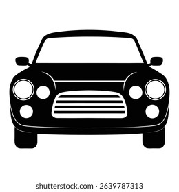 simple black silhouette luxury car