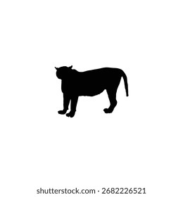 Silhueta preta simples de um tigre
