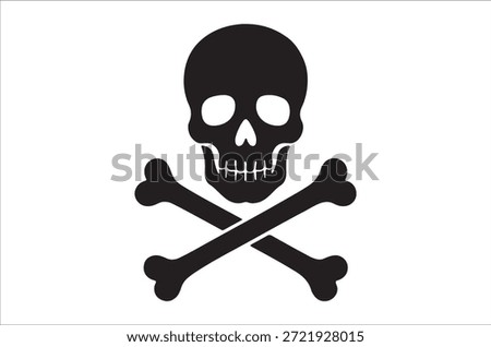 Simple black skull and crossbones image, universally recognized as a symbol of danger.