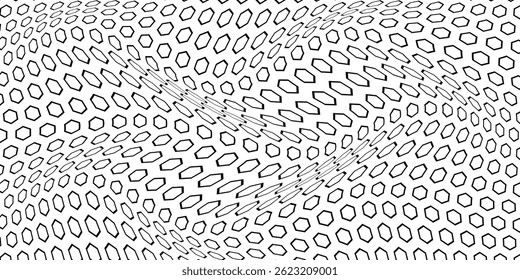 simple black small outline polygon wave pattern.