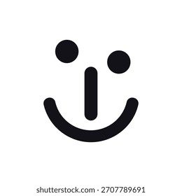 Design simples de emoticon preto