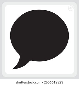 Diseño gráfico de burbuja de discurso negro simple.