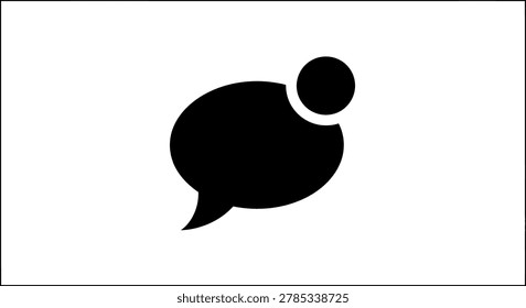 Simple black speech bubble icon