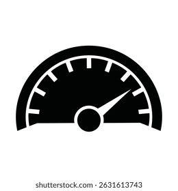 Einfaches schwarzes Tachometer Icon-Design