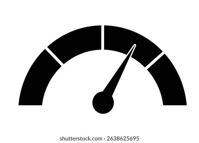 Simple Black Speedometer Icon graphic design