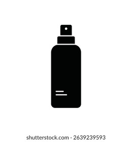 Simple black spray bottle icon design.