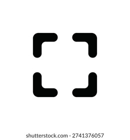 Simple black square corners icon design