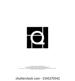 simple black square Q logotype isolated on white background vector illustration design concept.