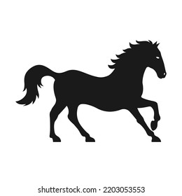 Simple Black Stallion Logo Stock Vector (Royalty Free) 2203053553 ...