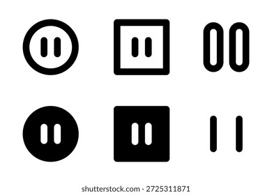 Ilustração simples do ícone do sinal de parada preto