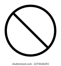 Simple black stop sign. Prohibited. Vector.