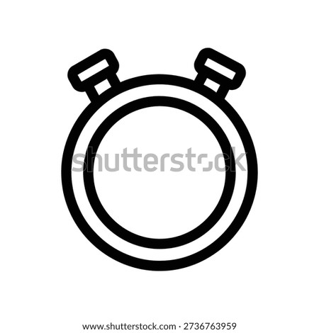 Simple black stopwatch icon on white background, symbolizing time and urgency
