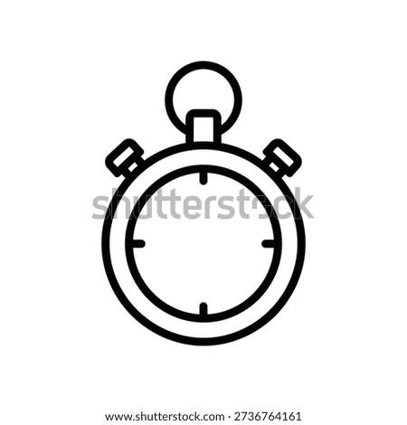 Simple black stopwatch icon on a white background, symbolizing time and urgency.
