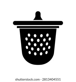 Simple black strainer with holes
