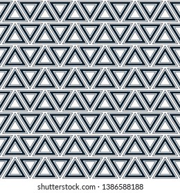 simple black stroke of geometric triangle classic style of seamless pattern for background, wallpaper, banner, label, cover, card etc. vector design