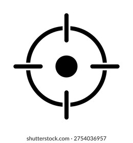 Simple black target icon with a central dot and circular crosshair