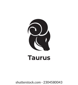 simple black taurus zodiac symbol