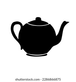 simple black teapot in design