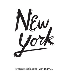 Simple Black Text Design for New York Cit