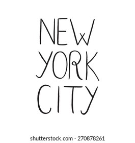 Simple Black Text Design for New York City