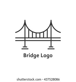 Simple Black Thin Line Bridge Logo Stock Vector (Royalty Free ...