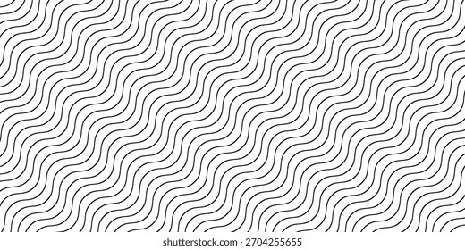 simple black thin line smooth wave pattern for banner poster background.