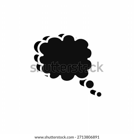 A simple black thought bubble icon representing ideas communication contemplation and mental processes universal symbol