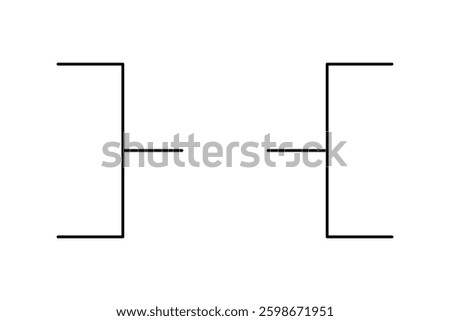 Simple black tournament bracket template for 4 teams isolated on white