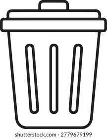 Simple black trash bin with three slits for disposal